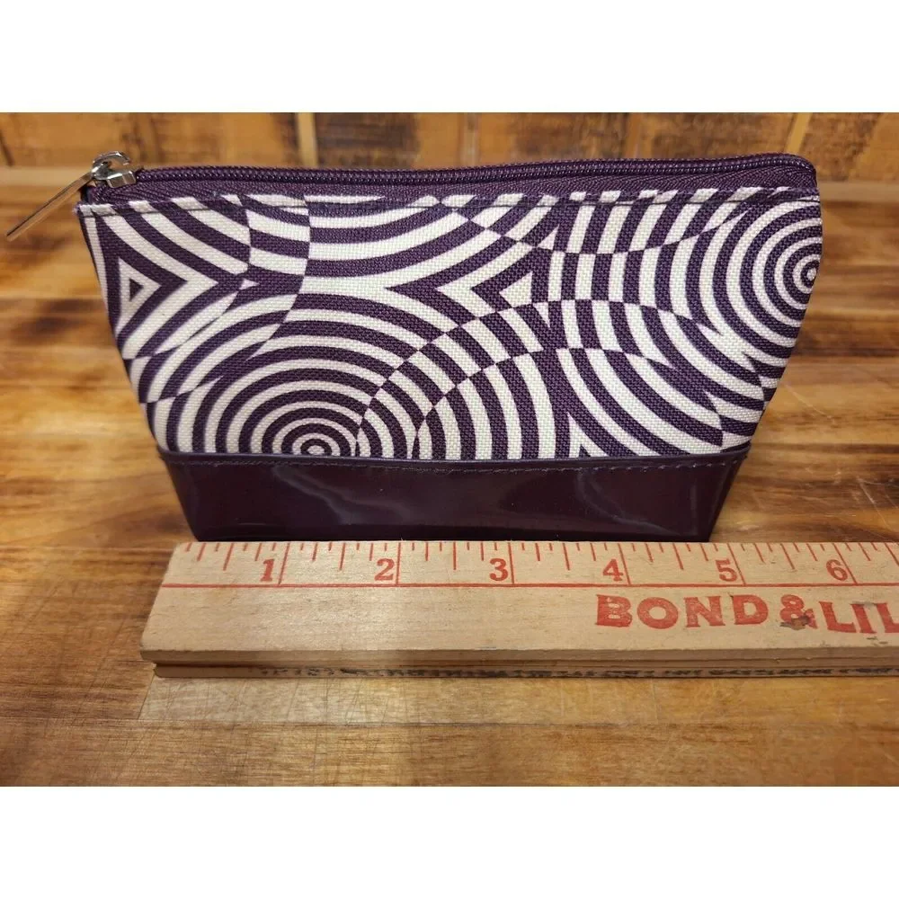 Estée‎ Lauder Purple Tan Zipper Makeup Cosmetic Travel Bag